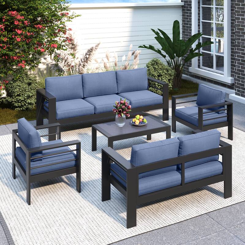 Royalcraft 5 Piece Aluminum Outdoor Sectional Seating Group
