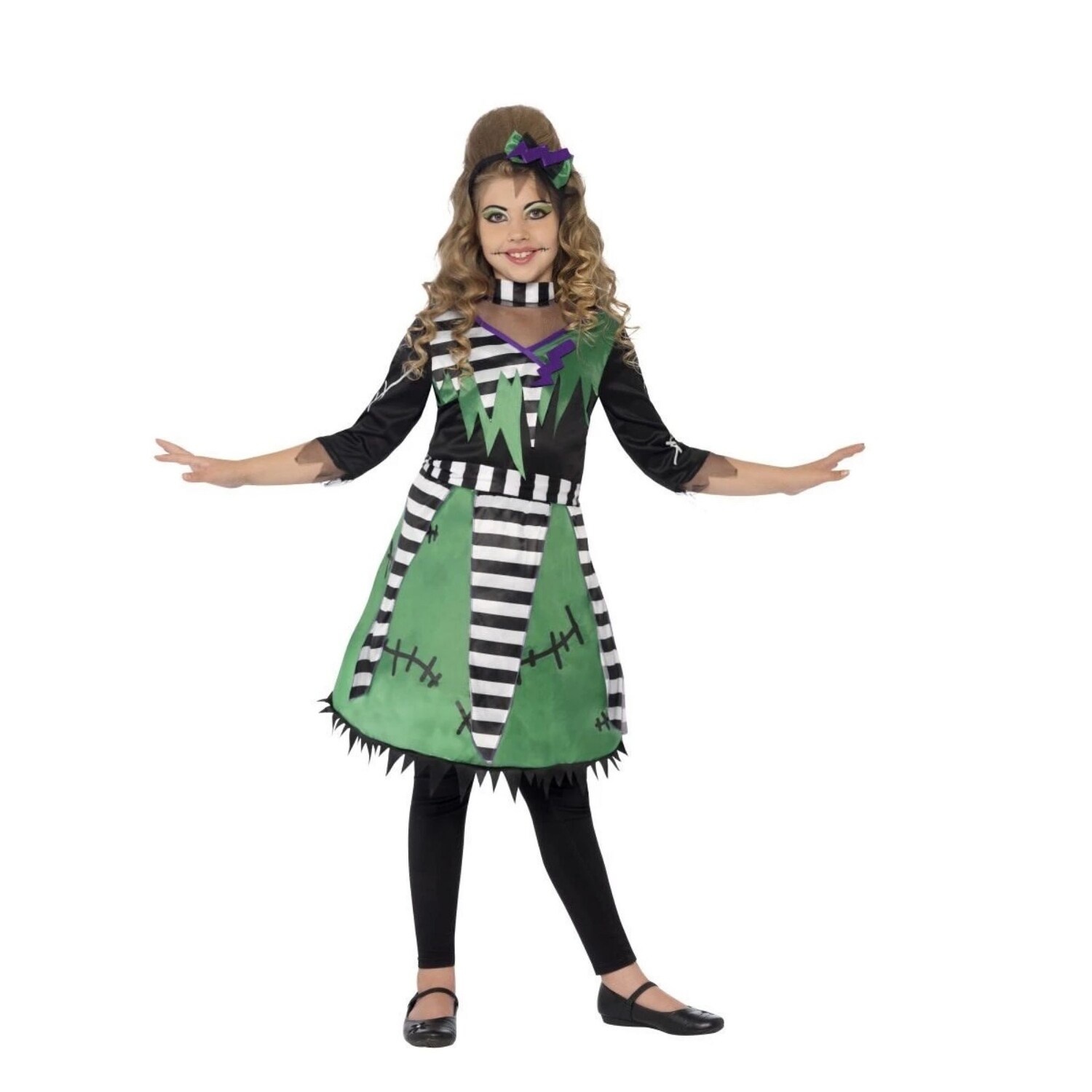 Shop 48 Green And Black Frankie Girl Small Fancy Dress Halloween Costume Overstock 29185853