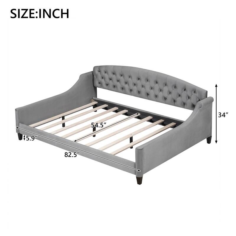 Modern Luxury Tufted Button Full Size Upholstered Daybed