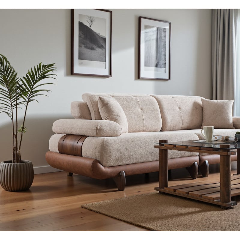 Nsakla 4 Pieces Living Room Sets 2 Sofa 2 Chair 1Middle Table