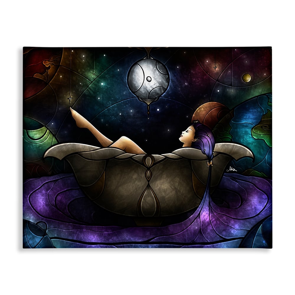 Stupell Bathing Under Moonlight Canvas Wall Art Design By Mandie Manzano