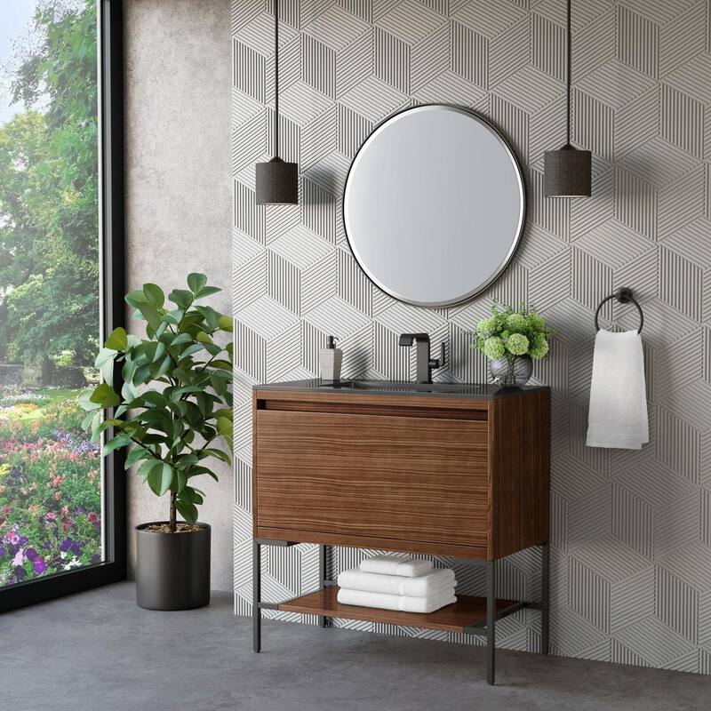 James Martin Vanities 805-V35.4-MB-CH Mantova 36" Single Basin Poplar