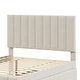 preview thumbnail 15 of 16, Full Size Upholstered Platform Bed with Twin Size Trundle and 3 Drawers, Linen Fabric, Gray