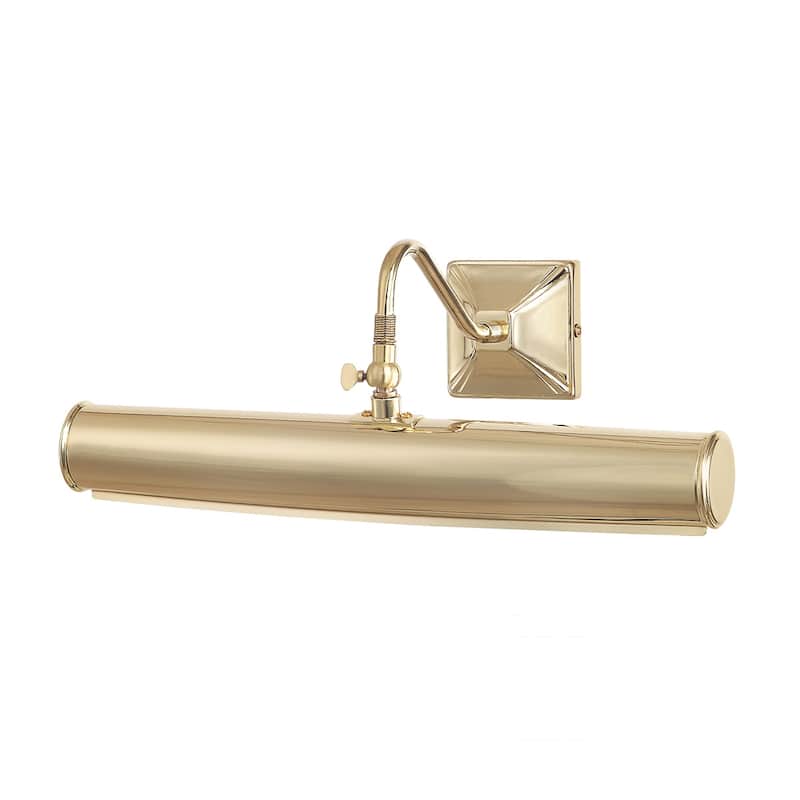 Leo 2 Light Large Picture Light in Polished Brass - 5.5"h x 14"w x 8"d