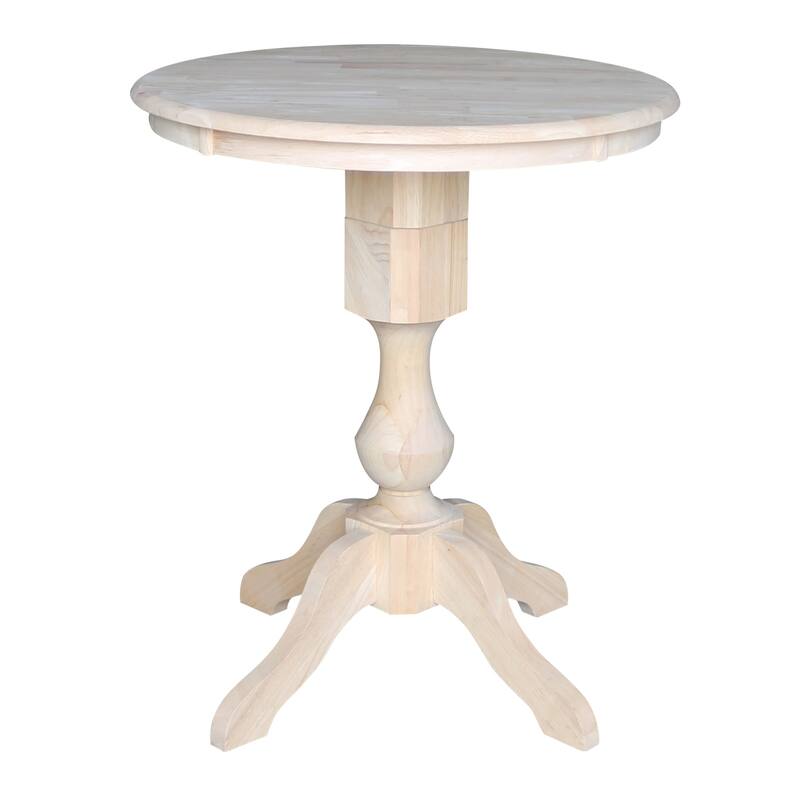 30" Round Top Pedestal Dining Table - Unfinished