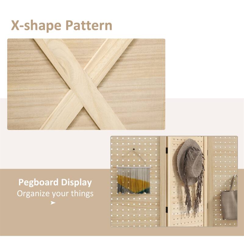 3 Panel Pegboard Display Room Divider Bed Bath & Beyond 40537208