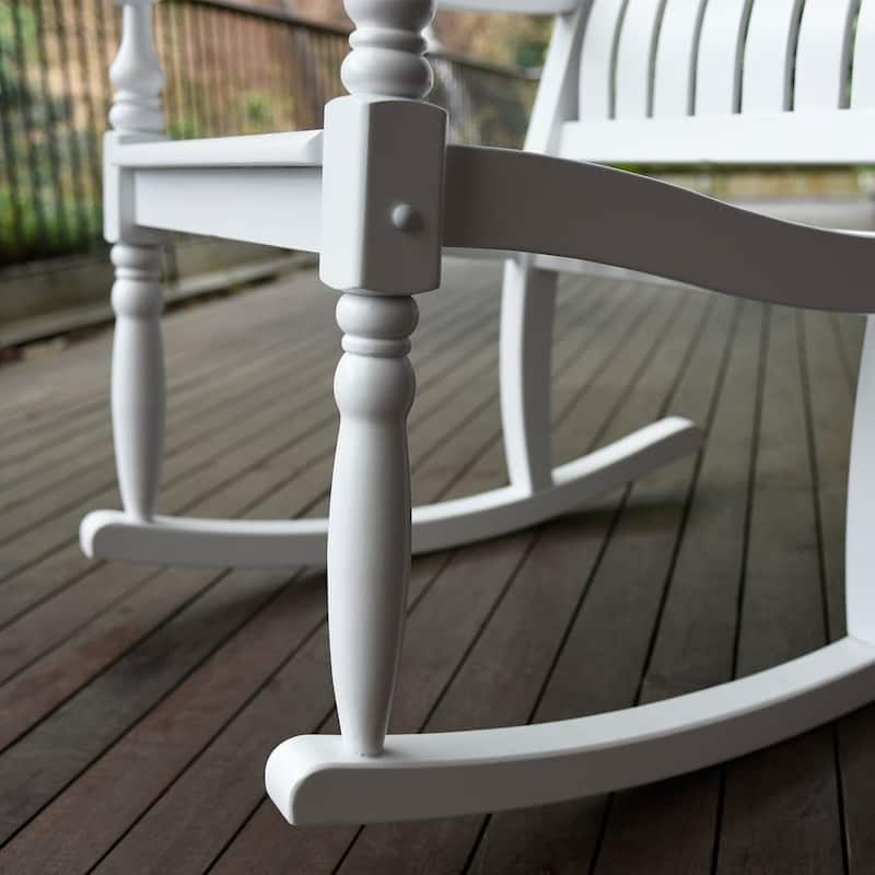 Cambridge Casual Lyon Mahogany Oversize Wood Outdoor Rocking Chair