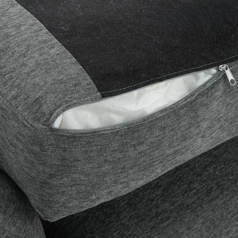 Chenille Swivel Accent Chair Storage Ottoman Set with Nailhead Trim Skirt