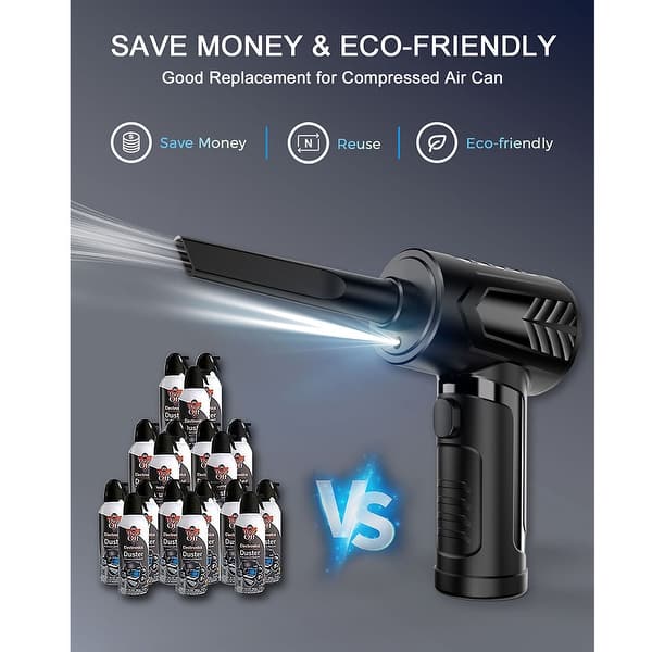 Electric Air Duster with LED Light,for Computers Car Keyboard Cleaner