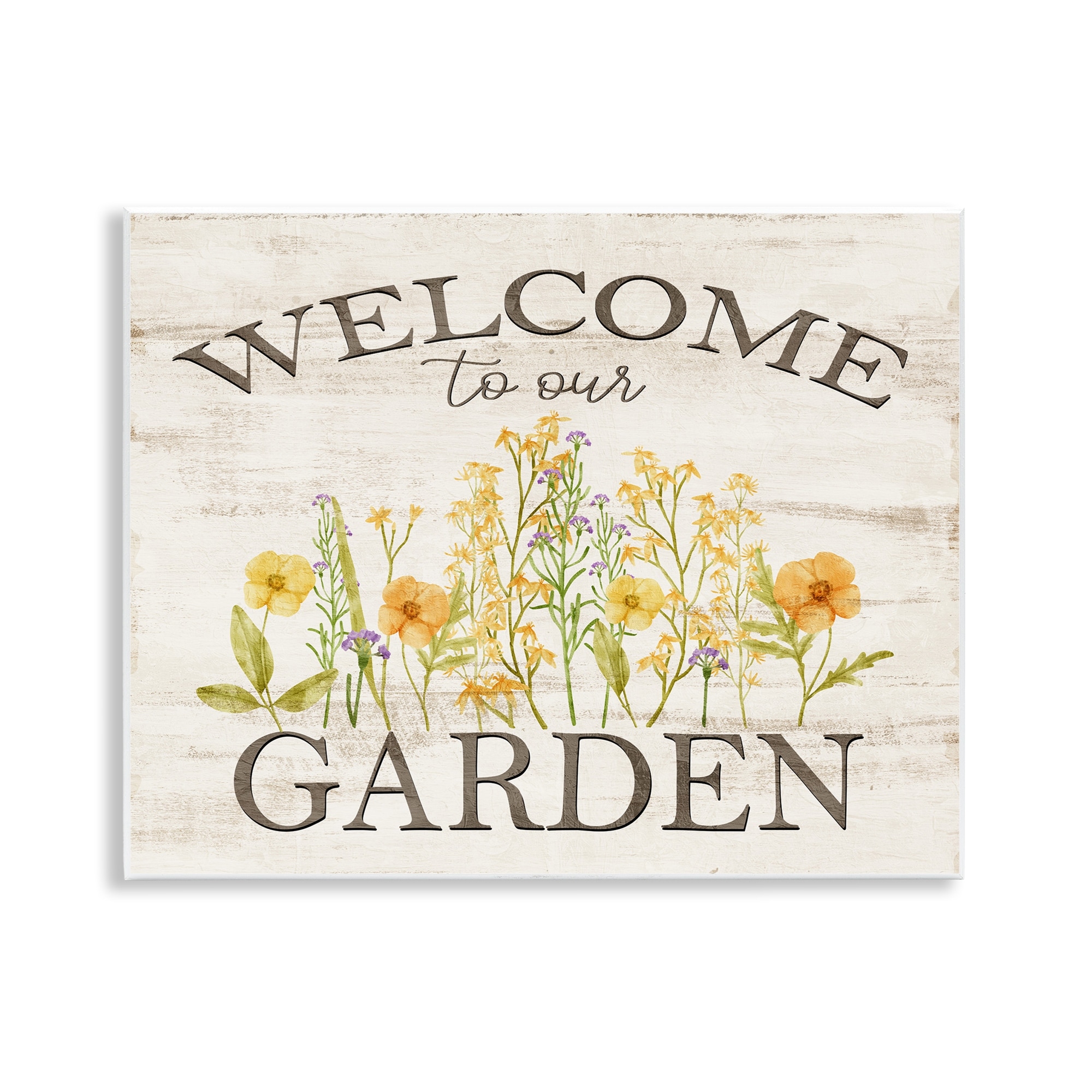 Stupell Welcome To Our Garden Wall Plaque Art Design By Kim Allen