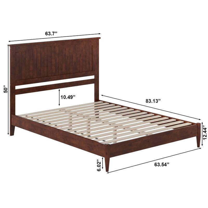 Naples Solid Wood Low Profile Platform Bed