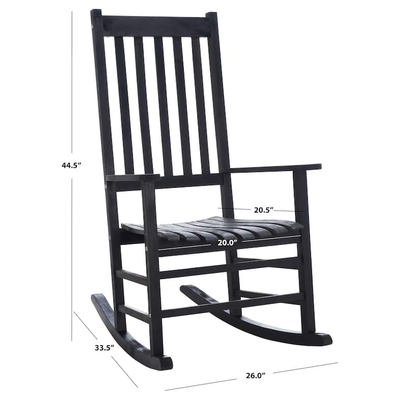 SAFAVIEH Outdoor Marilijn Acacia Wood Rocking Chair - 26W x 45D x 34H