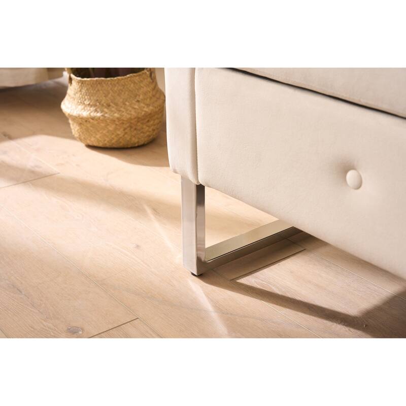 67.91"Wide Velvet Storage Soft Bench with Armrests for Living Room, Entryway and Bedroom