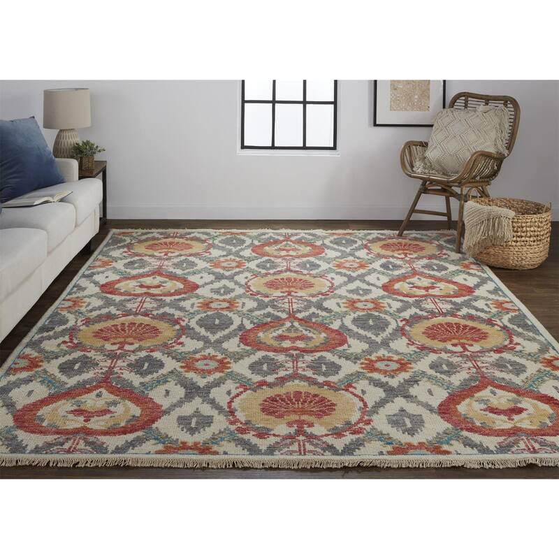 Yuzi Floral Stain Resistant Soft Area Rug By HomeRoots - 2' x 3'