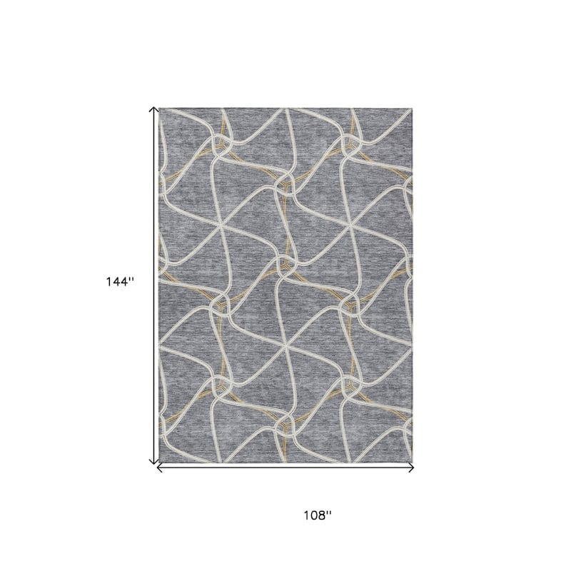 HomeRoots Geometric Contemporary Rectangle Outdoor Rug
