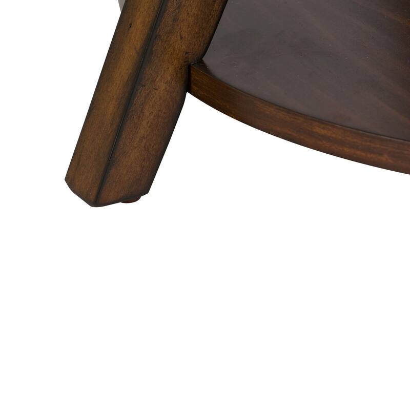 Aspen Skies Russet Brown Cocktail Table with Adjustable Height Pine Wood Top