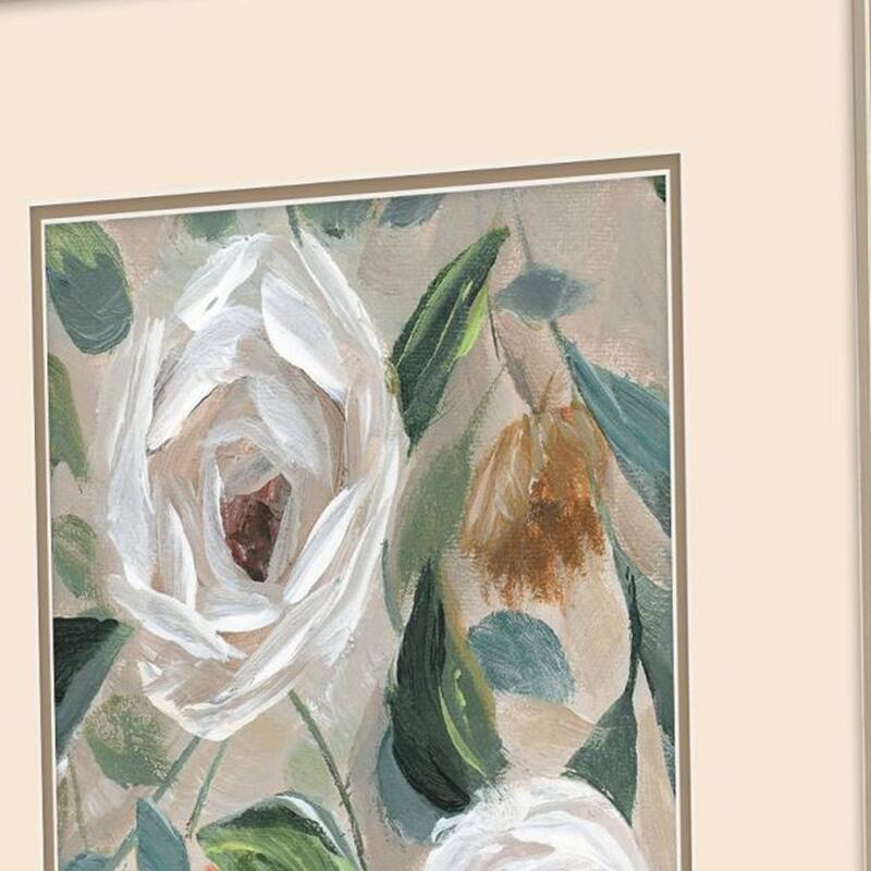 HomeRoots Set Of Two Cascading Beauties Gold Framed Wall Art