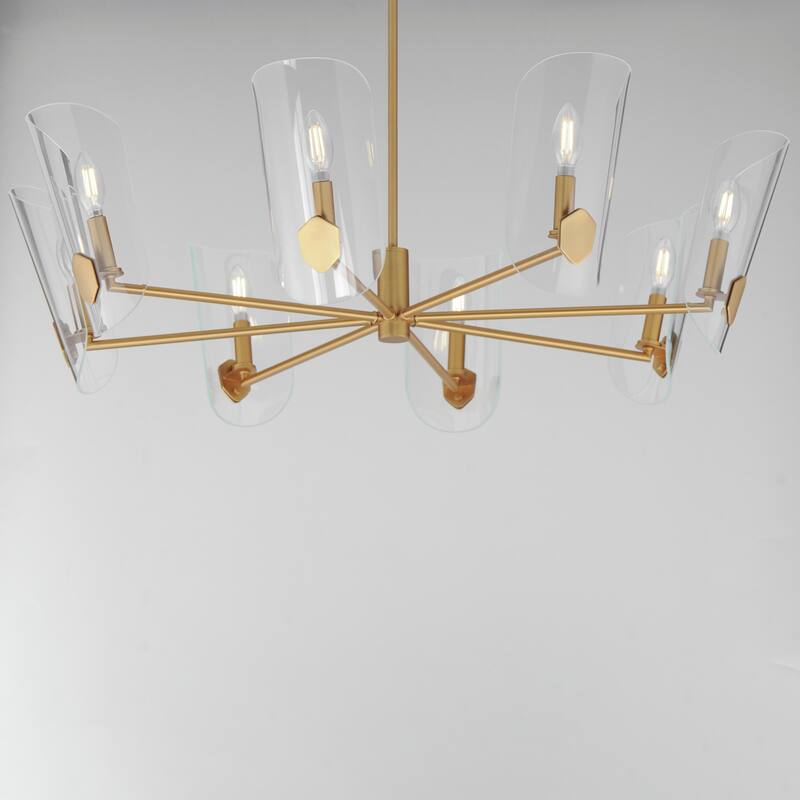 Maxim 32358CL Armory 8 Light 36" Wide Taper Candle Style Chandelier