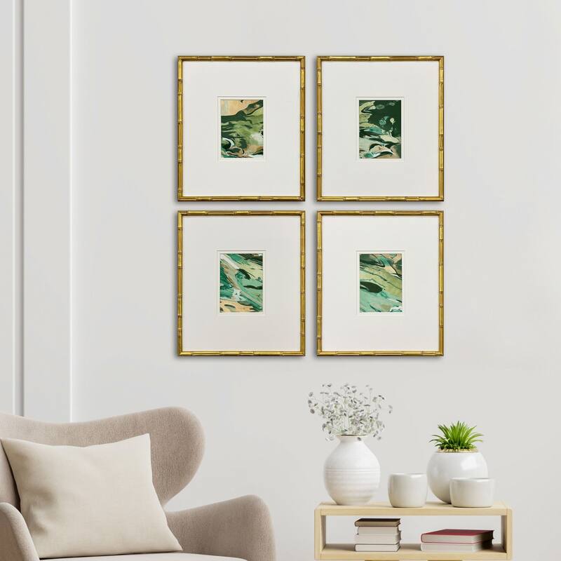 Paragon Verdant Fusion Framed Art - Set of 4 - 4-piece Set