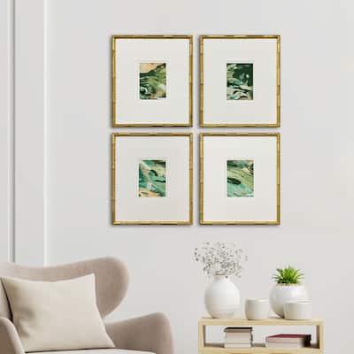 Paragon Verdant Fusion Framed Art - Set of 4