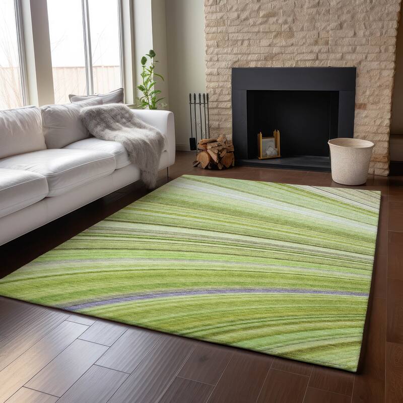 Premium Washable Super Soft Striped Abstract Mayfield Rug
