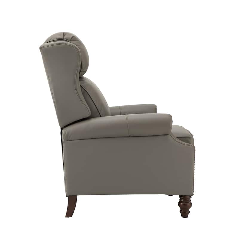 Noemon Genuine Leather Recliner with Nailhead Trims by HULALA HOME (Set of 2)