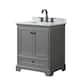 Option Dark Gray / White Carrara Marble Top / Matte Black