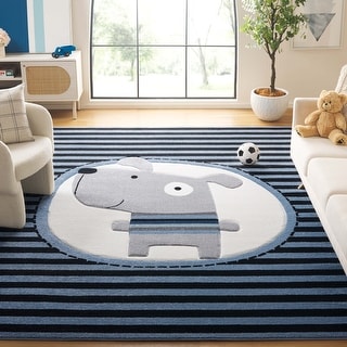 SAFAVIEH Carousel Kids Brunhildis Stripe Dog Rug