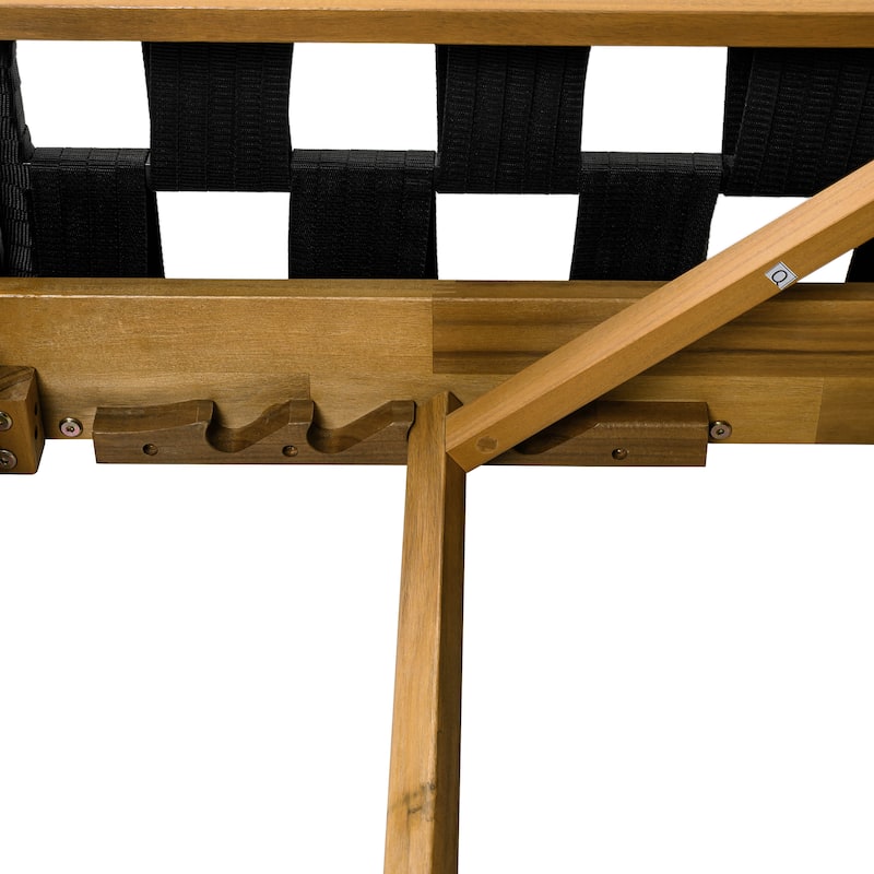 Christopher Knight Home Kaelen Patio Acacia Wood Adjustable Chaise Lounge