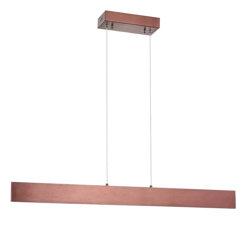Julian 40" Dimmable Adjustable Integrated LED Metal Linear Pendant, by JONATHAN Y