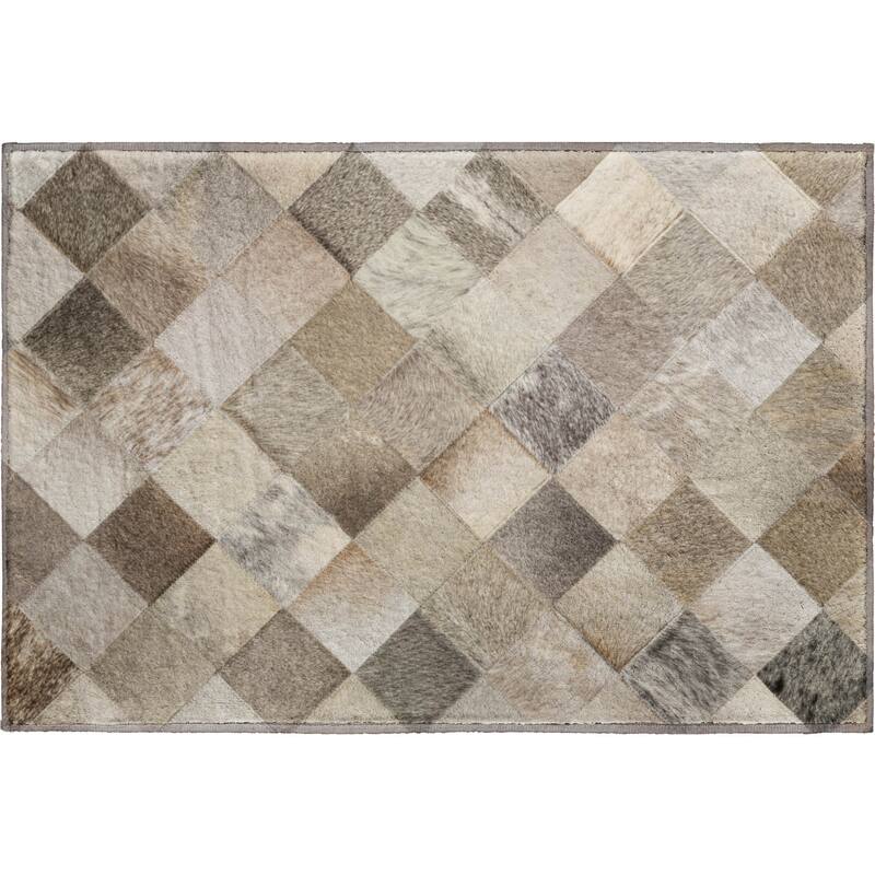 Premium Washable Super Soft Faux Cowhide Mayfield Rug