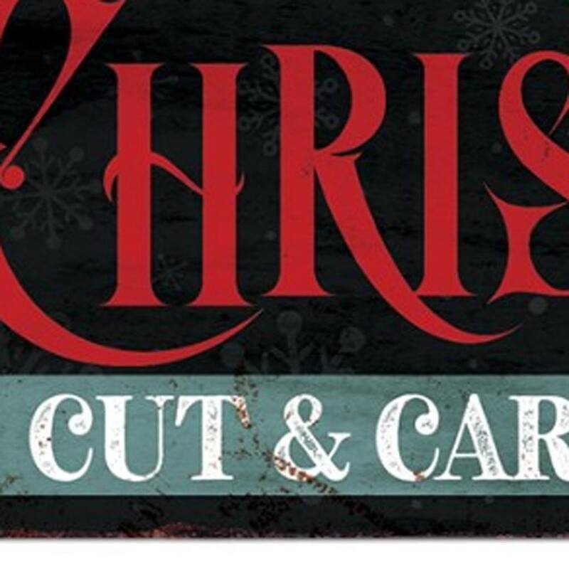 HomeRoots 36" X 11" Black Red And White Christmas Trees Wood Wall Decor