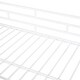 preview thumbnail 15 of 14, Full Over Full Size Metal Convertible Bunk Bed Frame w/ Unique Storage Headboard & Shelves, White Detachable Iron Bed for Teens