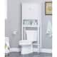 Spirich Home Bathroom Shelf Over-The-Toilet, Bathroom SpaceSaver, Bathroom Bathroom Storage Cabinet Organizer with Drawer - White