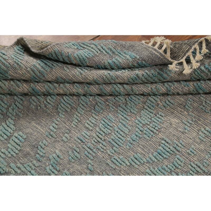 Moroccan Abstract Area Rug Handmade Wool Carpet - 6'0"x 9'1"