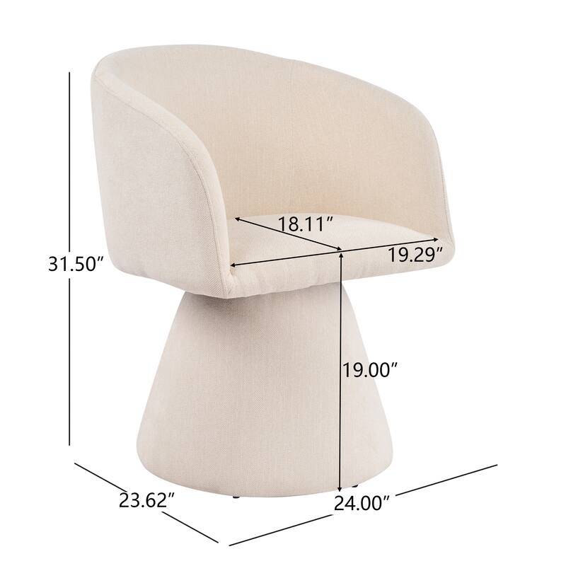 Christopher Knight Home - 180° Swivel Upholstered Dining Chairs with Metal Frame (Set of 2)