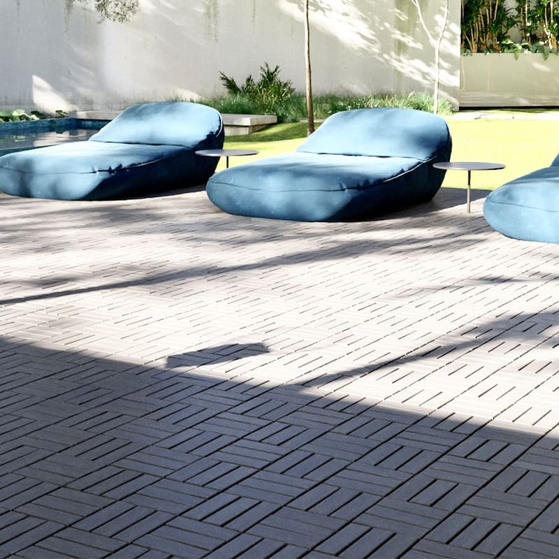 1 ft. x 1 ft. Acacia Wood Outdoor Interlocking Deck Tiles, Box of 20