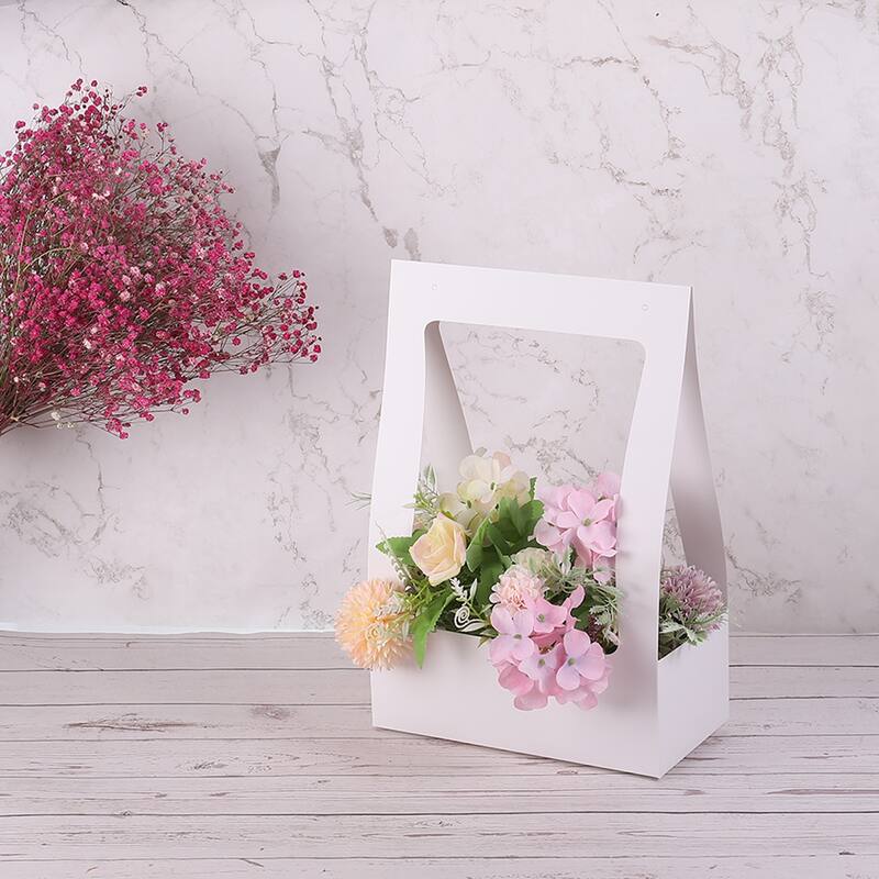 Gift Bags, 5 Pack Christmas Bouquet Wrapping Boxes with Handles