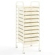 preview thumbnail 7 of 9, 10-Drawer Rolling Cart Utility Organizer with Wheels White