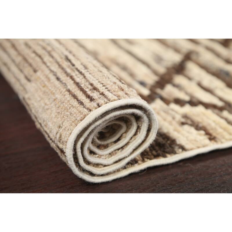 Contemporary Gabbeh Kashkoli Area Rug Handmade Oriental Wool Carpet - 3'2" x 4'10"