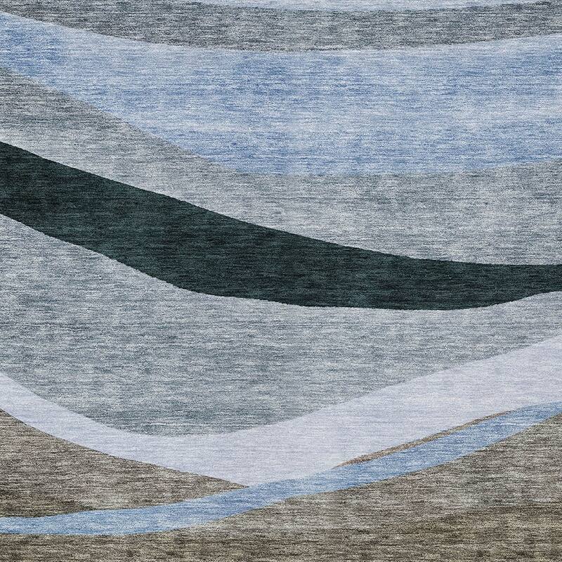 HomeRoots Abstract Transitional Rectangle Outdoor Rug