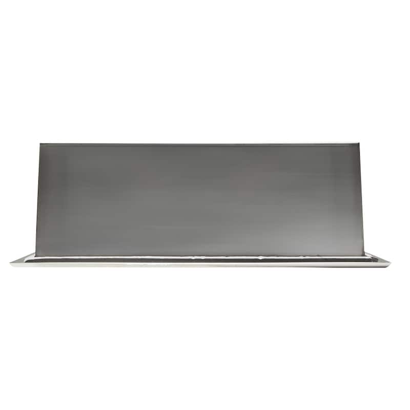 ALFI brand 12 x 12 Polished Stainless Steel Square Single Shelf Bath Shower Niche - Grey
