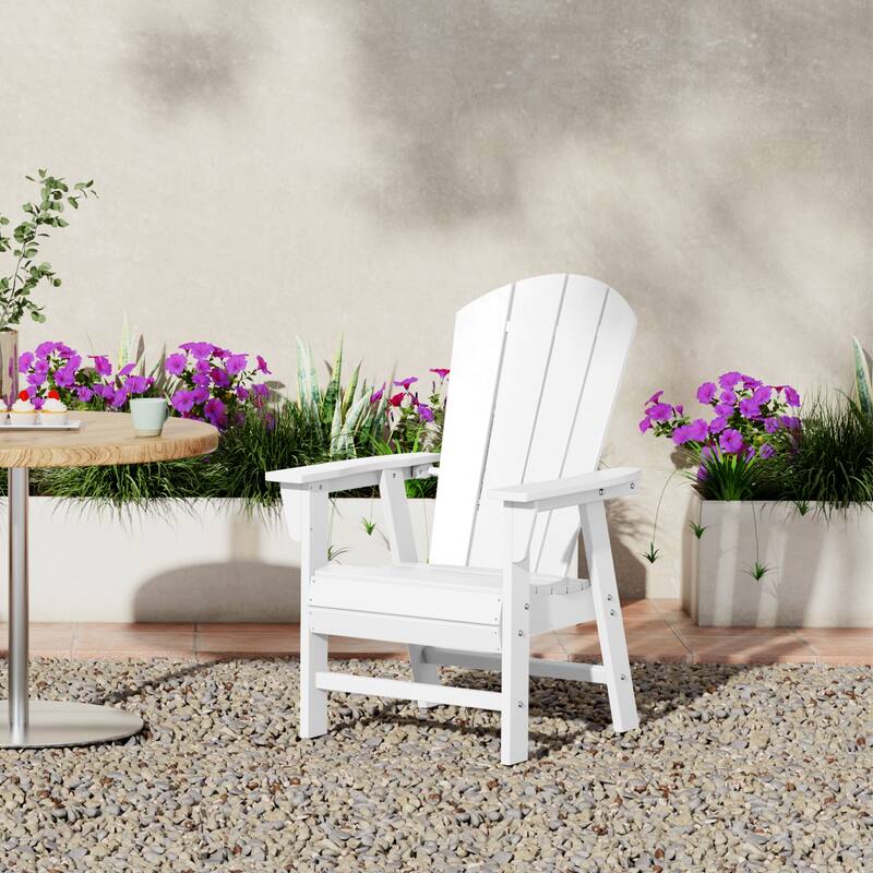 Laguna Hdpe All Weather Outdoor Patio Adirondack Dining Chair With Arms