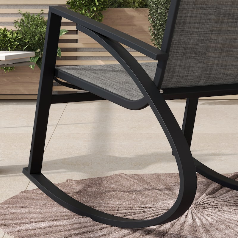 Corvus Antonio Outdoor Sling Fabric Rocking Chair