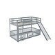 preview thumbnail 35 of 58, Solid Pine Wood Bunk Bed,Versatile Floor Fence Bunk Bed with Door,Twin Over Twin Size