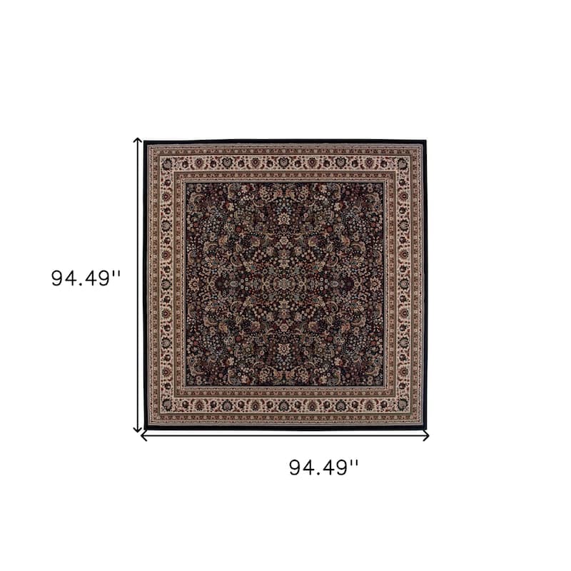 HomeRoots Oriental Traditional Square Area Rug - 94.49 in. x 94.49 in. x 0.43 in.