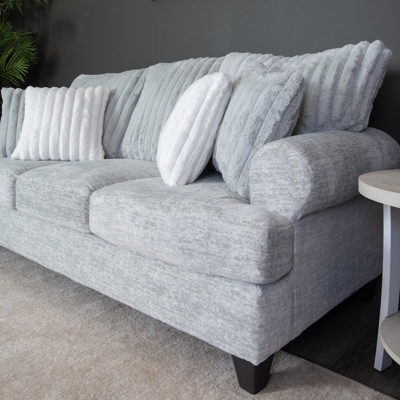 Roundhill Furniture Oasis Transitional Stationary Sofa, Galactic Oyster