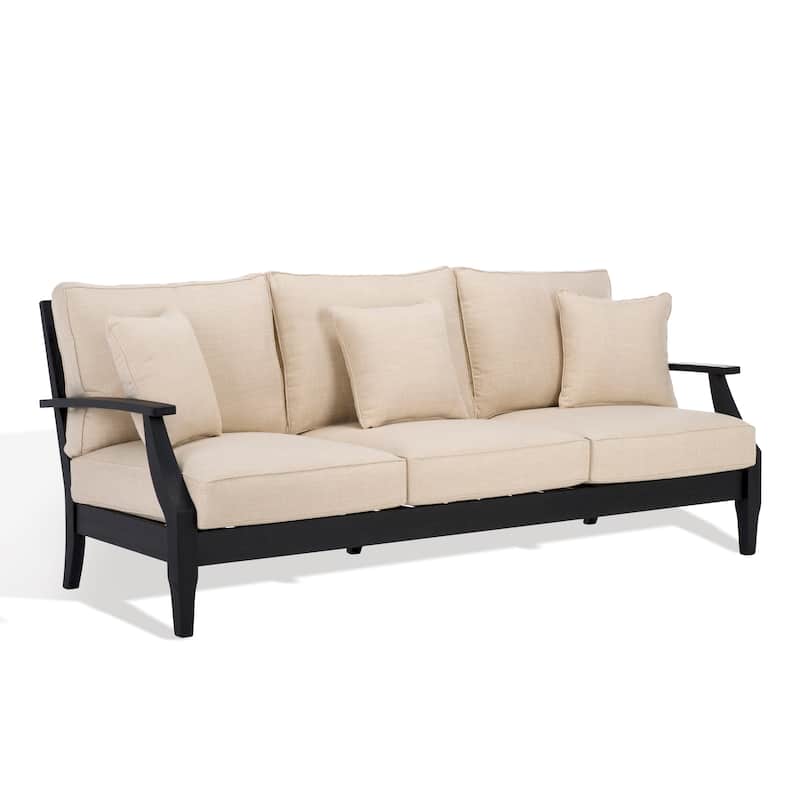 SAFAVIEH Couture Martinique Wood Patio Sofa - 82"W x 35"D x 32"H