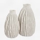 preview thumbnail 1 of 1, Uttermost Ivory Ridge Vases Set of 2