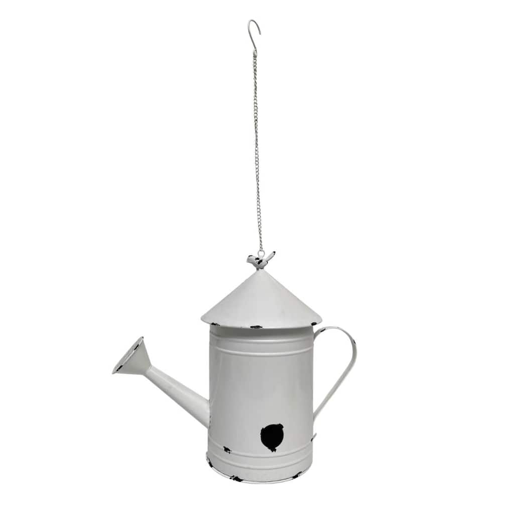 Transpac Metal Birdhouse w/Watering Can Shape Home Decorations Spring
